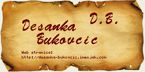 Desanka Bukovčić vizit kartica